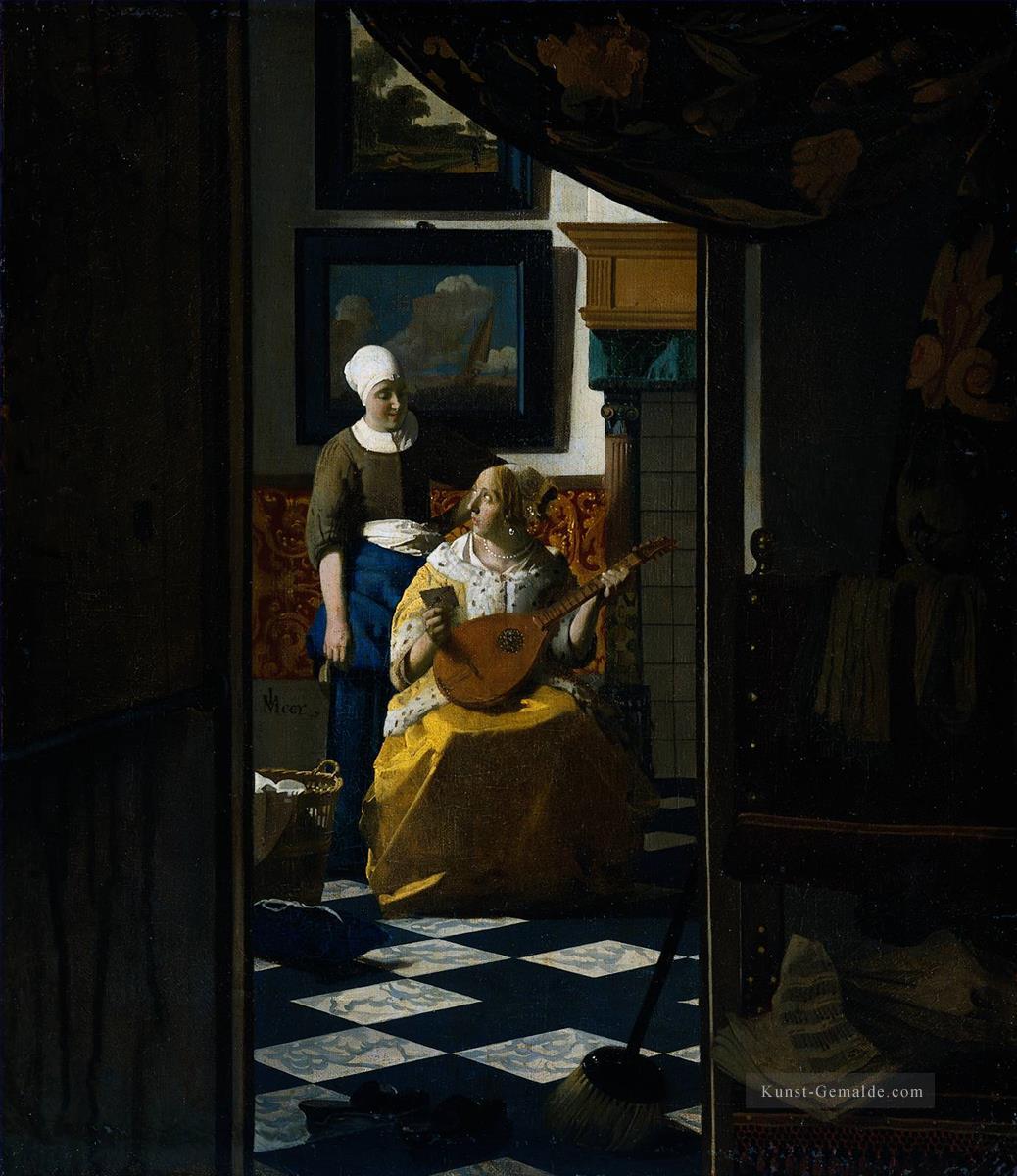 Der Liebesbrief 1669 70 Barock Johannes Vermeer Ölgemälde